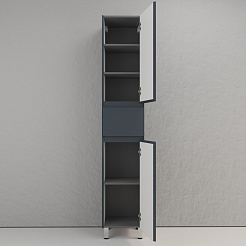 Style Line Шкаф пенал Манхэттен 36 графит – фотография-4